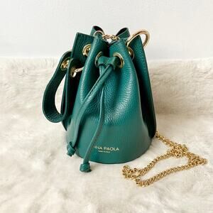 Anna Paola Leather Bucket Bag
